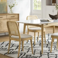 Discount Edith Cane Chair, White Wash Dining Chairs
