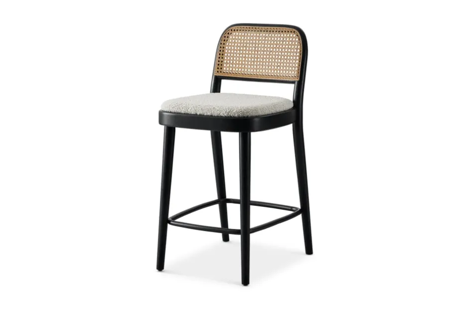 Hot Edith Cane Counter Stool, Black Small Dining Room Furniture|Stools & Bar Stools