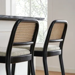 Hot Edith Cane Counter Stool, Black Small Dining Room Furniture|Stools & Bar Stools