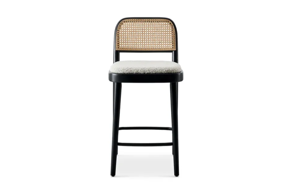Hot Edith Cane Counter Stool, Black Small Dining Room Furniture|Stools & Bar Stools