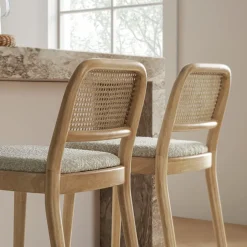 Sale Edith Cane Counter Stool, White Wash Stools & Bar Stools|Small Dining Room Furniture