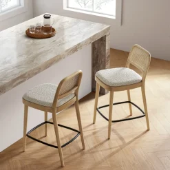 Sale Edith Cane Counter Stool, White Wash Stools & Bar Stools|Small Dining Room Furniture
