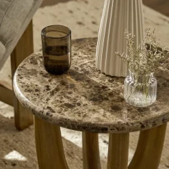 Best Elio Marble Round Side Table Side Tables|Small Living Room Furniture