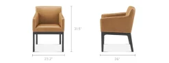 Sale Elliot Leather Dining Arm Chair Dining Chairs|Small Dining Room Furniture