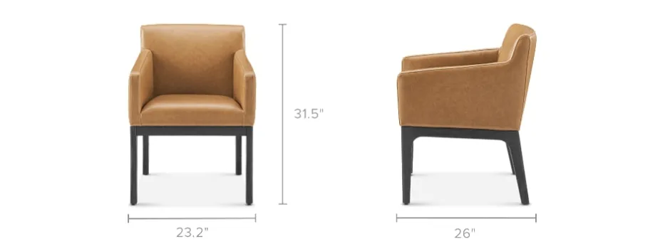 Sale Elliot Leather Dining Arm Chair Dining Chairs|Small Dining Room Furniture