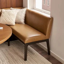 Sale Elliot Leather Left Banquette Bench Benches