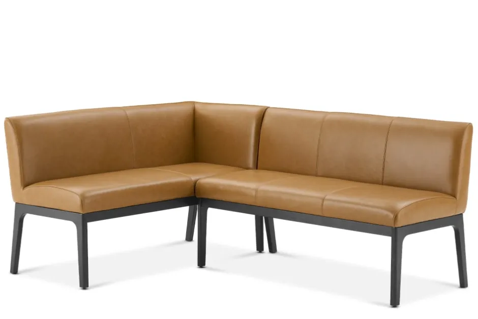 Outlet Elliot Leather L-Shape Banquette Benches|Small Dining Room Furniture
