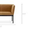 Outlet Elliot Leather Right Banquette Bench Benches|Small Dining Room Furniture