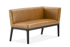 Outlet Elliot Leather Right Banquette Bench Benches|Small Dining Room Furniture