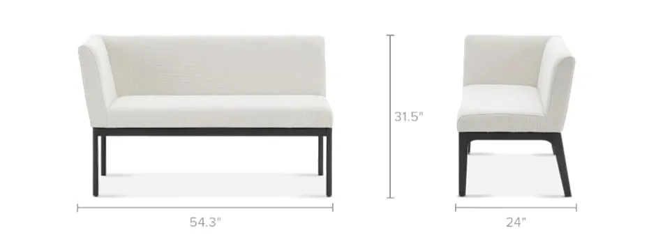 Outlet Elliot Performance Fabric Left Banquette Bench Benches