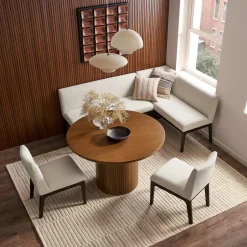 Outlet Elliot Performance Fabric Left Banquette Bench Benches
