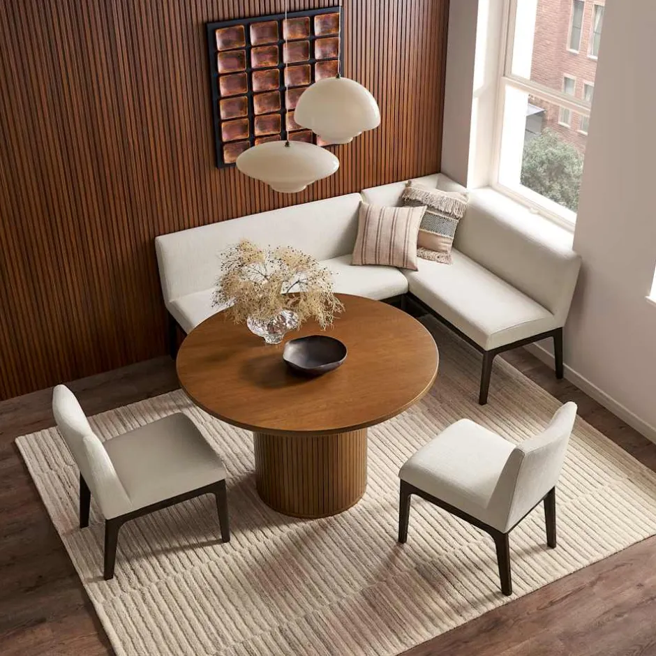 Outlet Elliot Performance Fabric Left Banquette Bench Benches