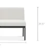 Fashion Elliot Performance Fabric Banquette Bench Benches|Small Dining Room Furniture
