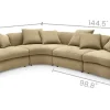 New Fable Leather Extended Chaise Sectional Sofa Leather Sofas|Sectional Sofas