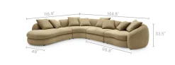 New Fable Leather Extended Chaise Sectional Sofa Leather Sofas|Sectional Sofas