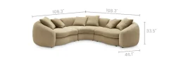 Clearance Fable Leather Sectional Sofa Leather Sofas|Sectional Sofas
