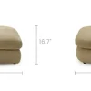 Fashion Fable Leather Side Ottoman Footstools, Ottomans & Poufs|Leather Sofas