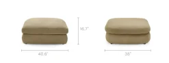 Fashion Fable Leather Side Ottoman Footstools, Ottomans & Poufs|Leather Sofas