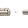 Outlet Fable Performance Fabric Single Arm Sectional Sofa Sectional Sofas