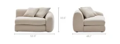 Online Fable Performance Fabric Right Arm Sofa Armchairs And Accent Chairs|Modular Sofas