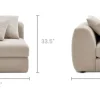 Hot Fable Performance Fabric Armless Sofa Armchairs And Accent Chairs|Modular Sofas