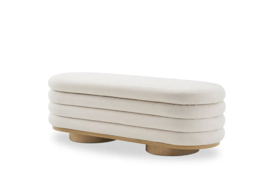 Sale Freida Performance Bouclé Storage Bench Small Bedroom Furniture|Benches