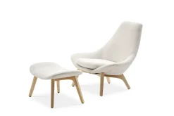 Online Gable Bouclé High Armchair & Ottoman Set Armchairs And Accent Chairs|Living Room Sets