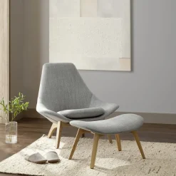 New Gable High Armchair & Ottoman Set Armchairs And Accent Chairs|Living Room Sets