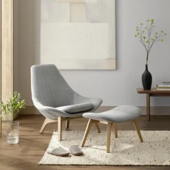 New Gable High Armchair & Ottoman Set Armchairs And Accent Chairs|Living Room Sets