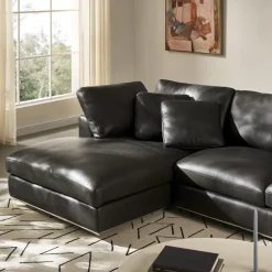 Sale Hamilton Leather Chaise Sectional Sofa Leather Sofas|Sectional Sofas