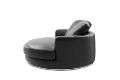 Outlet Hamilton Leather Round Swivel 1.5 Seater Armchair Armchairs And Accent Chairs