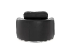 Sale Hamilton Leather Round Swivel Armchair Armchairs And Accent Chairs