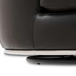 Sale Hamilton Leather Round Swivel Armchair Armchairs And Accent Chairs