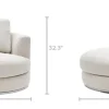 Outlet Hamilton Round Performance Fabric Swivel Armchair Armchairs And Accent Chairs