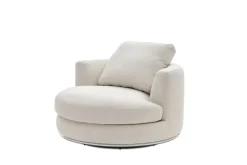 Outlet Hamilton Round Performance Fabric Swivel Armchair Armchairs And Accent Chairs