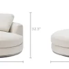 Clearance Hamilton Round Performance Fabric Swivel 1.5 Seater Armchair Armchairs And Accent Chairs