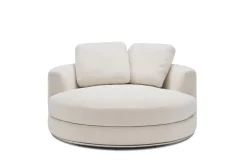 Clearance Hamilton Round Performance Fabric Swivel 1.5 Seater Armchair Armchairs And Accent Chairs