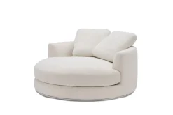 Clearance Hamilton Round Performance Fabric Swivel 1.5 Seater Armchair Armchairs And Accent Chairs