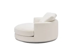 Clearance Hamilton Round Performance Fabric Swivel 1.5 Seater Armchair Armchairs And Accent Chairs