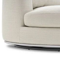 Clearance Hamilton Round Performance Fabric Swivel 1.5 Seater Armchair Armchairs And Accent Chairs