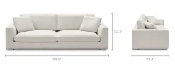 Outlet Hamilton Sofa Small Living Room Furniture|3 Seater Sofas