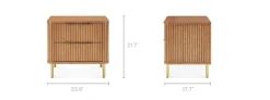 New Harper 2-Drawer Nightstand Small Bedroom Furniture|Nightstands & Bedside Tables