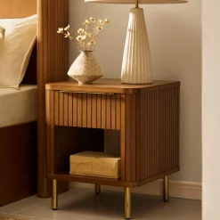 Discount Harper 1-Drawer Nightstand Small Bedroom Furniture|Nightstands & Bedside Tables