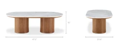 New Harper Marble Rectangular Coffee Table Coffee Tables
