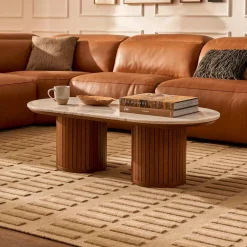 New Harper Marble Rectangular Coffee Table Coffee Tables