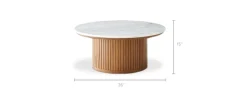 New Harper Marble Round Coffee Table Coffee Tables