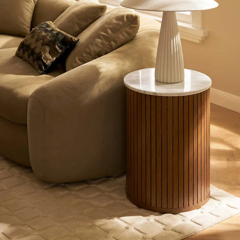 Discount Harper Marble Side Table Nightstands & Bedside Tables|Side Tables