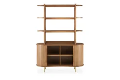 Discount Harper Small Sideboard with Hutch Small Space Storage|Shelves & Bookcases