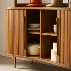Discount Harper Small Sideboard with Hutch Small Space Storage|Shelves & Bookcases