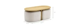 Discount Hugg Nesting Rectangular Coffee Table Coffee Tables|Small Living Room Furniture